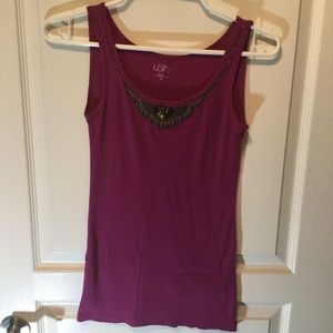 Embellished LOFT tank top